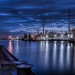 Bremen Hafenindustrie blaue Stunde